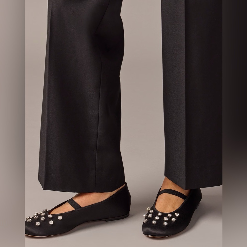 J.Crew Collection Zoe strappy ballet flats with jewels